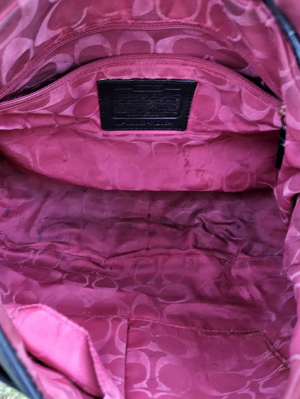 Coach Legacy Ali Flap Bag F12854 Black Leather Pink Lining Turnlock Purse - Picture 11 of 14